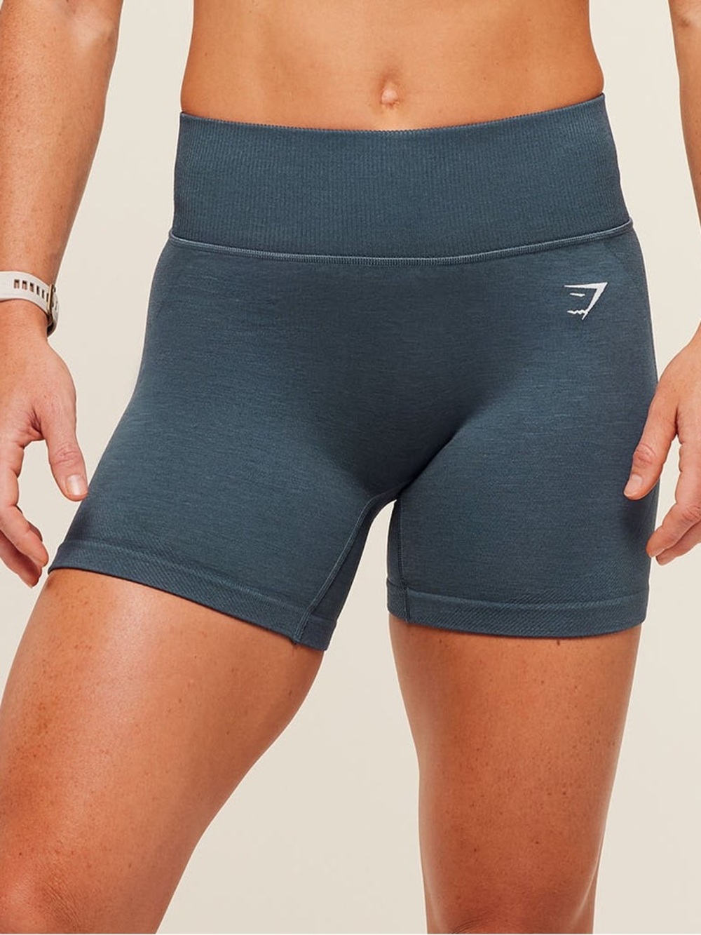 Gymshark Stealth blue interval seamless shorts
